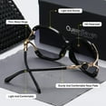 thumbnail image 4 of QueenSeven Unisex Stylish Full Frame Polarized Sunglasses Outdoor Travel Retro Sunglasses, 4 of 5