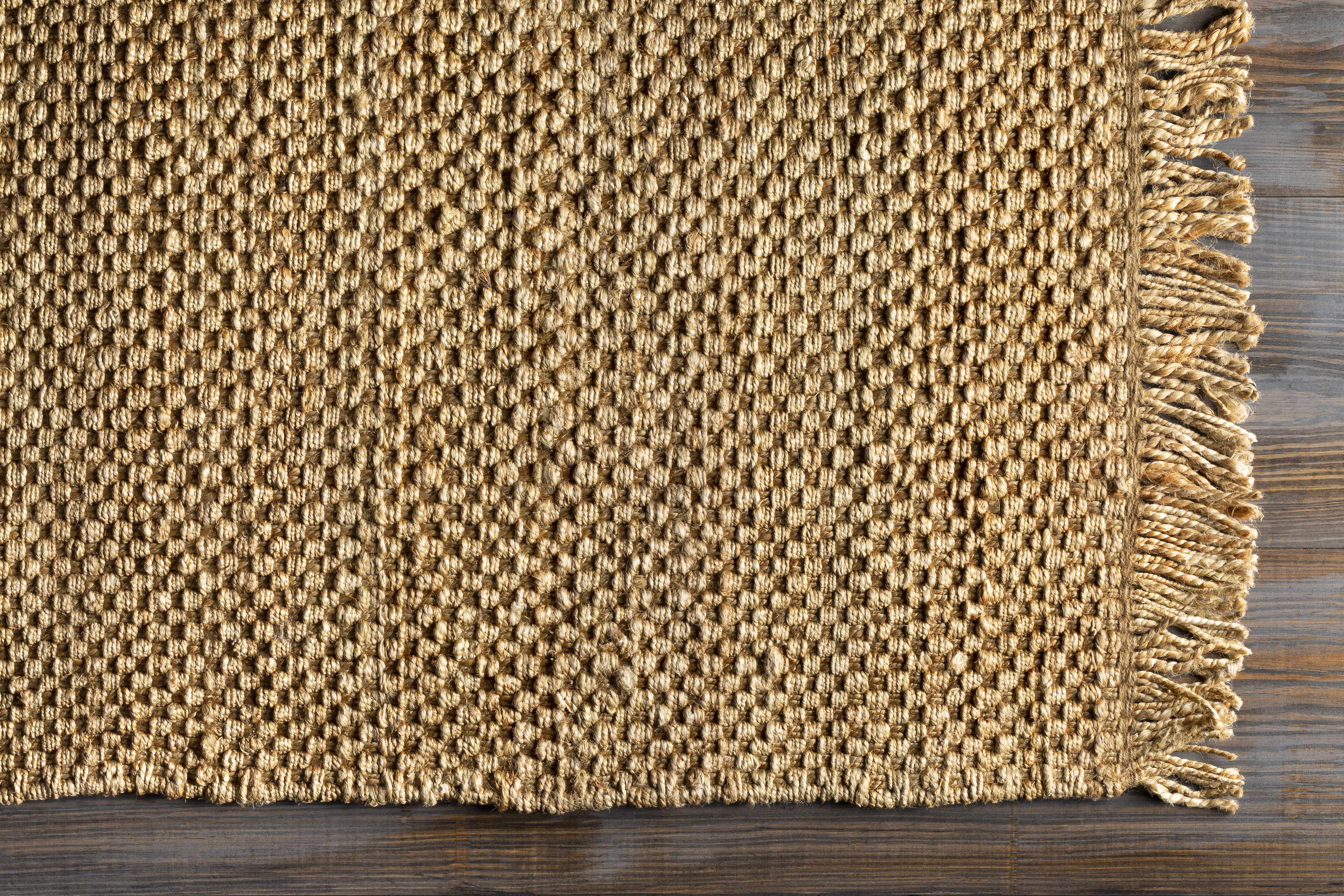 Hauteloom Hovland Jute Hallway, Kitchen Runner Rug - Traditional, Transitional - Beige - 2'3" x 10'