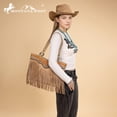 thumbnail image 5 of Montana West Western Tote Bag for Women Fashion Tassel Purse Stylish Fringe Design, Tan, 5 of 6