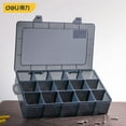 thumbnail image 3 of 1 PCS Plastic Storage Boxes Slots Adjustable Packaging Transparent Tool Case Screw Craft Jewelry Accessories Organizer Box 13.5x10.5x3cm, 3 of 6