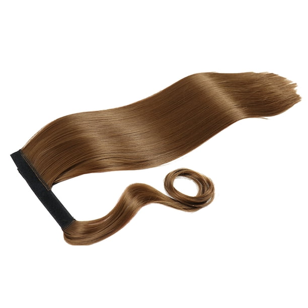 Peluca de cola de caballo de moda europea y estadounidense, peluca de cola de caballo con correa, cabello largo y liso para mujer.