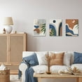 thumbnail image 3 of Visual Art Decor Boho Wall Art Bohemian Wall Decor Bathroom Art Wall Decor Boho Decor Framed Canvas Artwork Ready to Hang (Very Pink)12x16inchx3 Pieces, 3 of 11