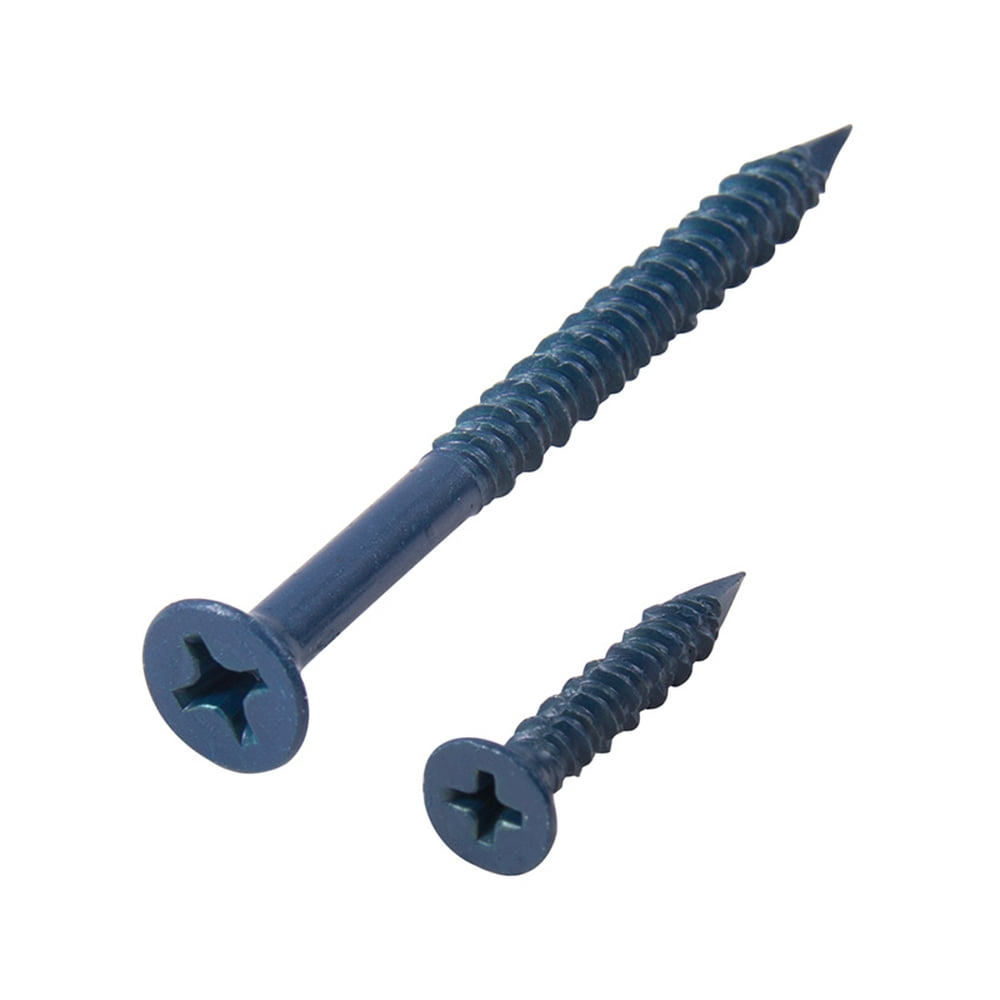 Xylan Blue Concrete Screws Flat Phillips 3/16 X 3...