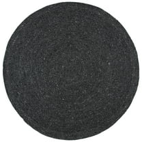 SAFAVIEH Braided Ronan Confetti Solid Area Rug, Black, 5' x 5' Round