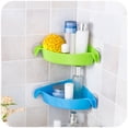 thumbnail image 6 of Double Suction Cup Bathroom Shelf Bathroom Bathroom Corner Shelf Bathroom Storage Triangle Shelf/ Suction Cup Storage Rack Rose Red, 6 of 6