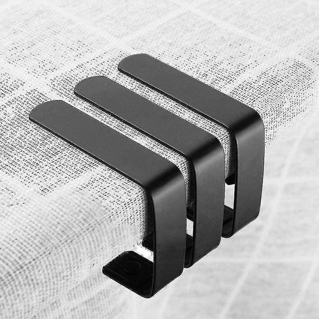 Pinzas para Mantel LANNMXG Antideslizante Acero Inoxidable Negra