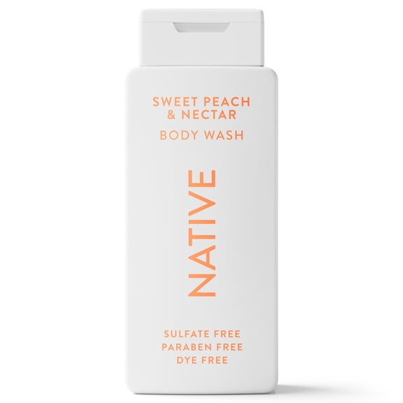 Native Body Wash, Sweet Peach & Nectar, Sulfate Free, for Women & Men, 18 fl oz