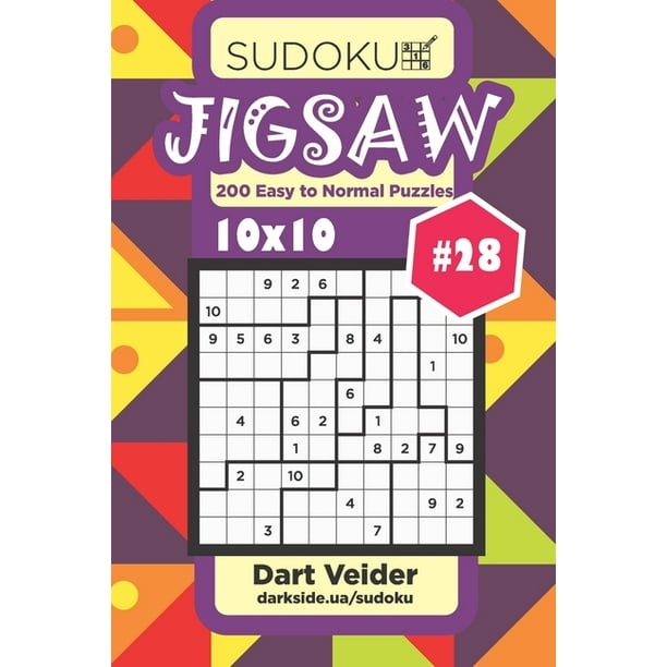 jigsaw sudoku jigsaw 200 easy to normal puzzles 10x10