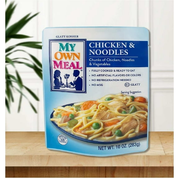 My Own Meals, Chicken & Noodles, Kosher, Shelf Stable, 10 OZ, Pack of 6