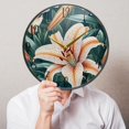 thumbnail image 5 of Acrylic Circular Clock 11.9x11.9 Inch Circular Clock Decorative Clock Creative Clock Dual-Purpose Clock Wall Clock Clock Decorate Your Space Pretty White Lilies, 5 of 9