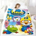 thumbnail image 5 of Pororo The Little Penguin Flannel Blanket 39*59 inch Soft And Comfortable With Clear Patterns And Easy Cleaning, 5 of 6