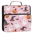 thumbnail image 5 of FORMRS Zipper Binder with Shoulder Strap 2-inch Ring 500 Sheet Capacity File Bag, Pink Halloween Ghosts, 5 of 5