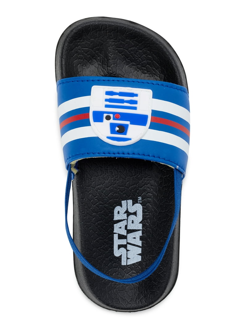 R2D2 Star Wars Soccer Slides with Rubber Applique (Toddler  display picture 1