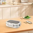 thumbnail image 6 of Bento Lunch Box Set for Adults, 3 Compartments Lunch Container with Soup Bowl, Thermal Bag, Spoon and Fork, Leakproof Microwavable for Work, Travel, Back to School Supplies, 9.84x8.27x4.61 Inch, 6 of 7