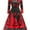 Red, variant on Rosegal Plus Size Roll Up Sleeve Plaid Midi Dress Black L