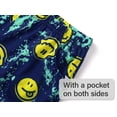 thumbnail image 6 of Beezizac Boys Summer Pajama Set, 3-Piece Smiling Face PJs‌ - Short Sleeves, Tank Top & Shorts Soft Sleepwear Size 8, 6 of 7
