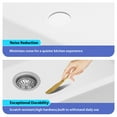 thumbnail image 5 of 21 in. Undermount Single Bowl Workstation Kitchen Sink in White Quartz Composite Round Corner with Bottom Grid, 5 of 11