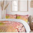thumbnail image 6 of Ambesonne Japanese Duvet Cover Set, Sakura Floral Beauty, 2-Calking, Pink Green Yellow, 6 of 7