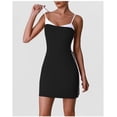 thumbnail image 3 of PISONIC Robe de Tennis Sportive Sans Manches pour Femme avec Short Intégré, Séchage Rapide et Respirante, 3 of 5