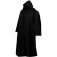 thumbnail image 6 of Hvyesh Mens Hooded Robe Medieval Long Hood Cloak Lightweaight Full Length Capelet Christmas Halloween Cosplay Party Costumes Outerwear, 6 of 7