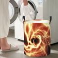 thumbnail image 5 of Fotbe orange lightning Pattern Laundry Basket with Handles, Waterproof Large Laundry Hamper, Wash Bag for Corner Dorm, Rolling Laundry Basket with Handles-Medium, 5 of 6
