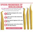 thumbnail image 2 of WWS-Fiber Tip Lash Tweezers for Lash Extensions, Precision Boot Volume Eyelash Extensions Tweezers Japanese Steel Curved Isolation Fiber Grip Tweezers pinzas para pestaas (3pcs), 2 of 4
