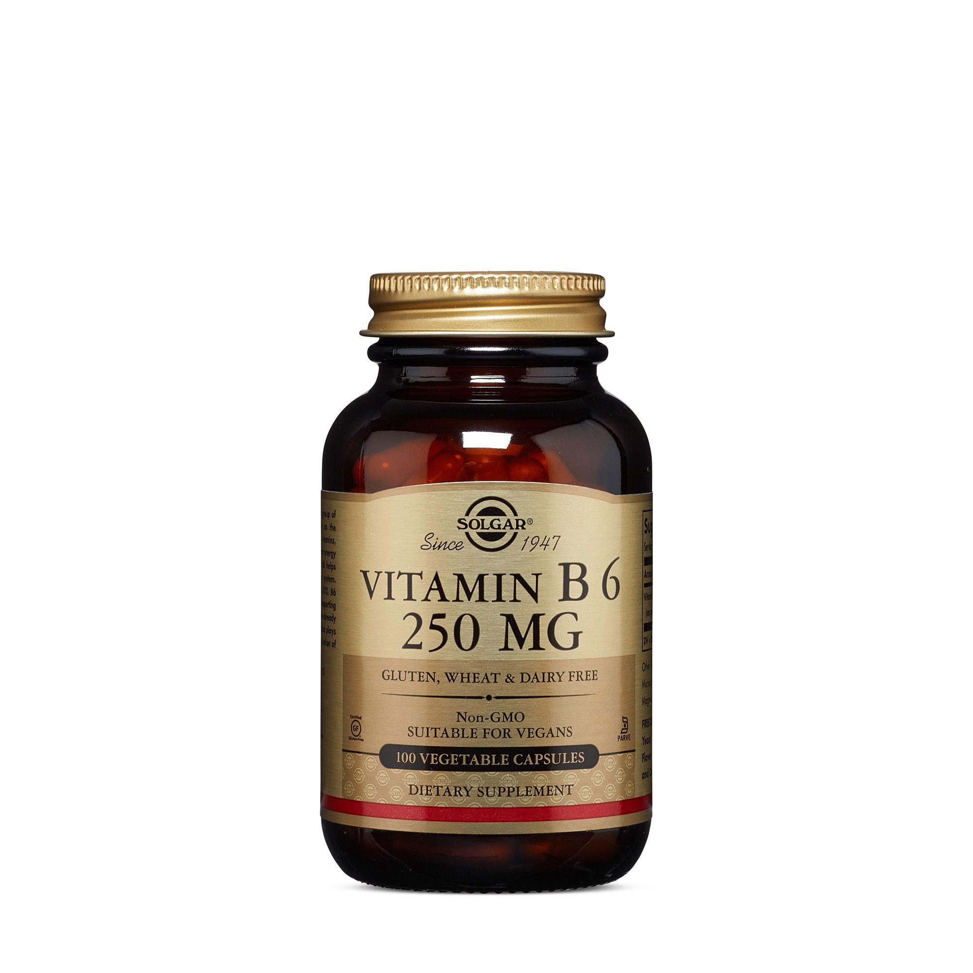 Solgar Vitamin B6 250 mg 100 Vegetable Capsules