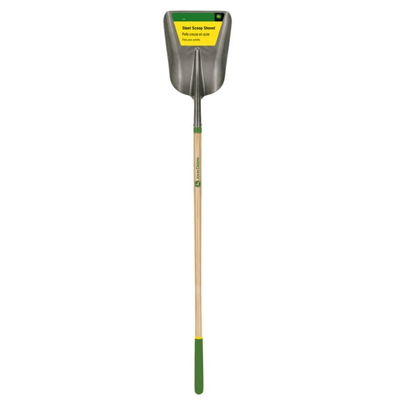 John Deere Steel 12 in. W x 64 in. L General Purpose Scoop Wood Handle