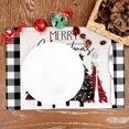 thumbnail image 3 of Merry Christmas Placemats 12x18 Inches Set of 4, Xmas Tree Seasonal Farmhouse Burlap Buffalo Plaid Indoor Kitchen Dining Table Decorations for Home Party AP193-18, 3 of 6