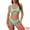 Mint Green, variant on DARING DIVA Women's Cutout Racerback Ribbed Bikini Set Small Black