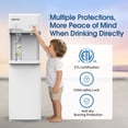 thumbnail image 5 of 4-in-1 Self-Cleaning Water Dispenser with Ice Maker, Bottom Loading Hot & Cold Water Cooler for 3 or 5 Gallon Bottle - Includes Child Safety Lock & Nightlight - Water Machine for Home, Office, White, 5 of 9