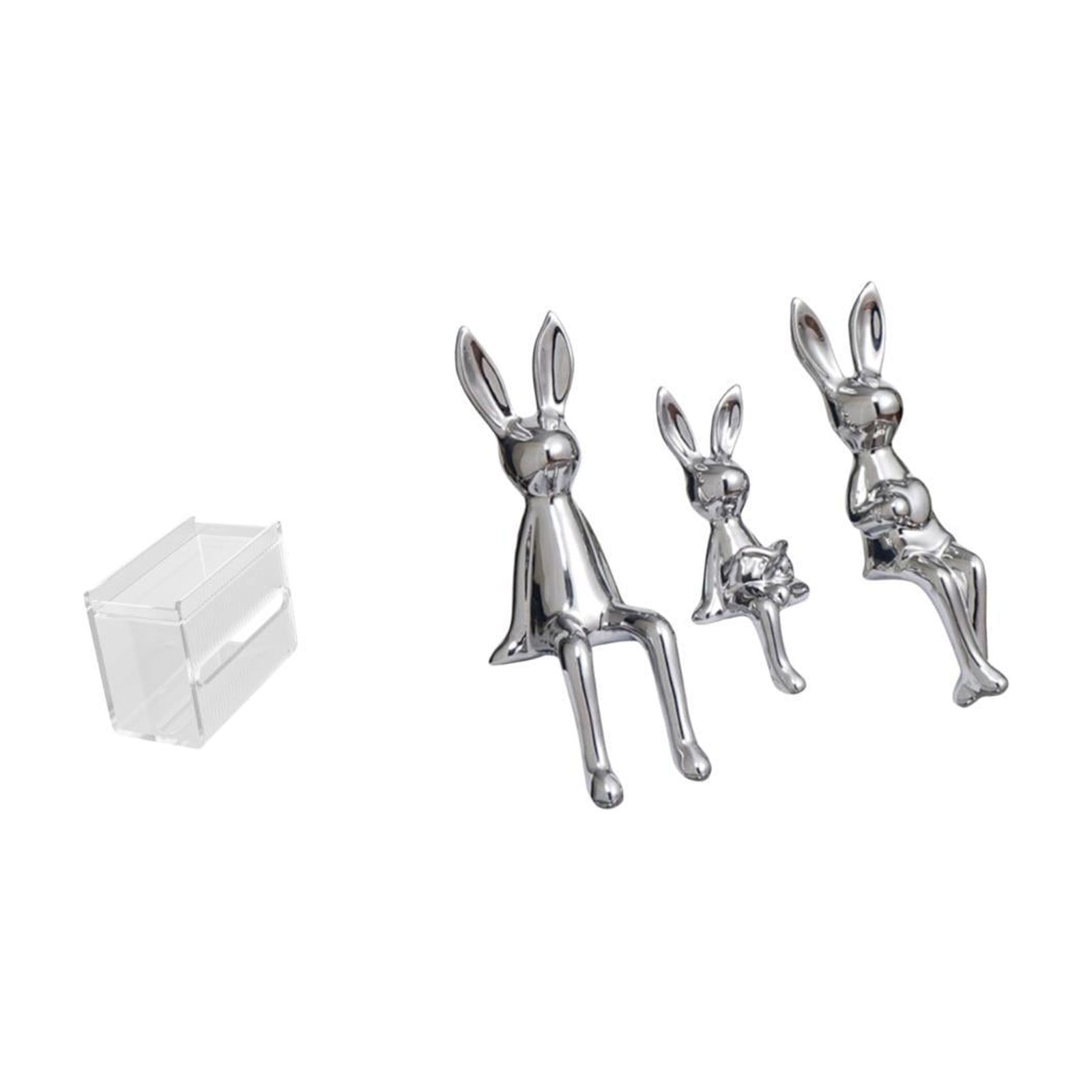 Fiocias Tissue Case Wall Mounted Toilet Paper Storage Box Acrylic Toilet Tissue Towel Holder Figurine Sculpture Sitting Statue Ornament Stable Acrylic Suitabl