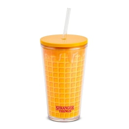 German Shepherd Dog Tumbler - 20 Oz Insulated Stainless Steel Skinny Tumbler With Lid & Straw, Pink Flowers