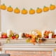 thumbnail image 4 of Decoraciones de fiesta de Acción de Gracias | Banderas de calabaza y pavo de otoño | Set de Banner de Papel Multicolor para Fiestas | 8 piezas | Decoración colgante temática de otoño | 6.7x6.7, 4 of 6