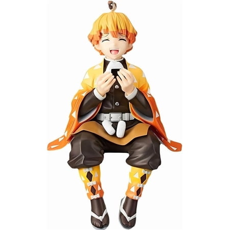 Agatsuma Zenitsu Action Figure Eating Rice Balls Series Demon Figures Monster Slayer Ghost Slayer Collection Toys Car Desk Decor