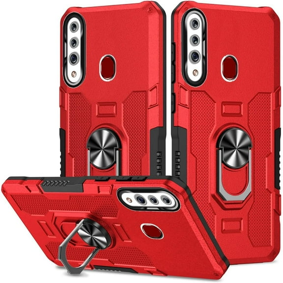 HCTian Case for Galaxy A20s Case, Samsung A02S SM-A207F Case, Heavy Duty Kickstand Holder Built-in Magnetic Car Mount Shockproof Camera Protective Phone Cover for Samsung Galaxy A20s