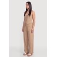 thumbnail image 3 of Women's Linen Button Front Blazer Vest, 3 of 4