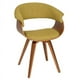 Hawthorne Collections Chaise d'Appoint Moderne en Bois/tissu en Vert/noyer – image 1 sur 1