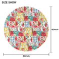 thumbnail image 2 of Round Tablecloth 60 Inch Polyester Occasions Cover flower Waterproof Stain Wrinkle Free for Dining, 2 of 5