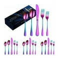 thumbnail image 4 of 20Pcs Colorful Cutlery Set 5 Knife Fork Spoon Set Stainless Steel Flatware Set for Home Hotel Restaurant, 4 of 8