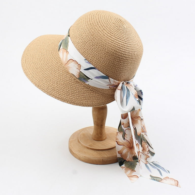 Wendunide 2024 Clearance Sales, Hat, Bucket Hat Sun Hat Womens, Womens Sun  Straw Hat Summer Hat Foldable Roll Up Floppy Beach Hats Uv Upf50 Caps  Coffee 