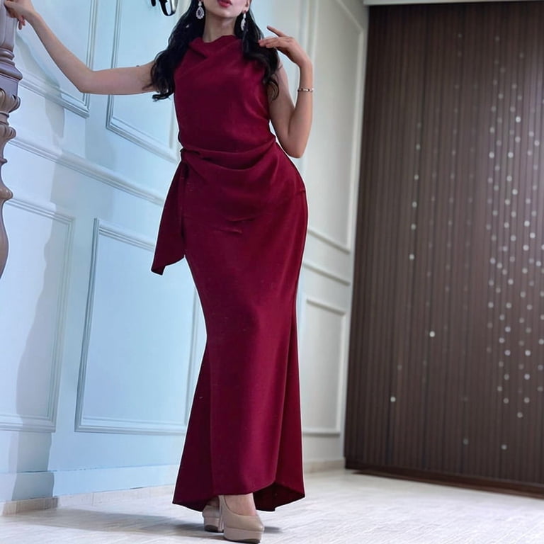 red wine satin dress Red Wine Silk Satin Midi Length Slip Dress with a Long Side Slit,Burgundy,Maroon Adjustable Spaghetti Straps,Bias Cut Camisole Silky Dress