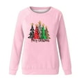 thumbnail image 4 of Cavosen Christmas Women's Sweatshirts Long Sleeve Xmas Cute Tree Print Pullover Sweatshirts Raglan Sleeve Crew Neck Casual Loose Sweatshirt Tops Fall Winter Holiday Party Clothes, 4 of 4