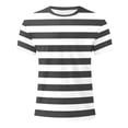 thumbnail image 4 of Men's Short Sleeved Crew Neck T Shirt Casual Top Loose Fit Athletic Running Gym Workout Tee Tops XXL Dark Gray Men's Short Sleeved T Shirt, 4 of 7
