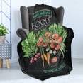 thumbnail image 4 of Vegan Soft Flannel Fleece Throw Blanket, Chalkboard Style Background with Hand Drawn Organic Natural Food Tasty and Healthy, Cozy Plush for Indoor and Outdoor Use, 70" x 90", Multicolor, by Ambesonne, 4 of 5
