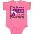 thumbnail image 3 of Inktastic Pancreatic Cancer Bravest Hero I Ever Knew 1 Boys or Girls Baby Bodysuit, 3 of 4