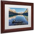 thumbnail image 2 of Trademark Fine Art 'Lake O'Hara Reflection' Canvas Art by Pierre Leclerc, White Matte, Wood Frame, 2 of 4