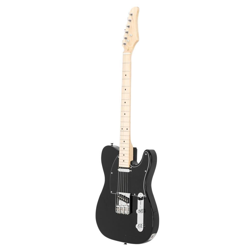 GoDecor Maple Fingerboard Electric Guitar with Guitar Bag for Beginners, Black