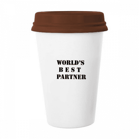 

Best Partner Teammate Colleague Mug Coffee Drinking Glass Pottery Cerac Cup Lid