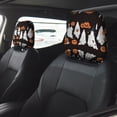 thumbnail image 4 of 2 PCS Car Headrest Cover, Halloween Ghosts And Pumpkins Soft Car Seat Head Rest Cover Protector Interior Car Accessories Seat Covers for Cars Truck Auto Only Covers, 4 of 8